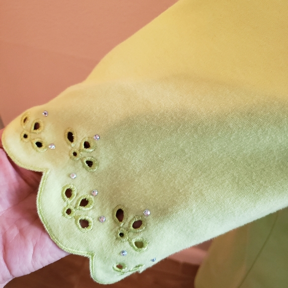 QUACKER FACTORY LIME GREEN PULLOVER SZ L - Picture 5 of 7